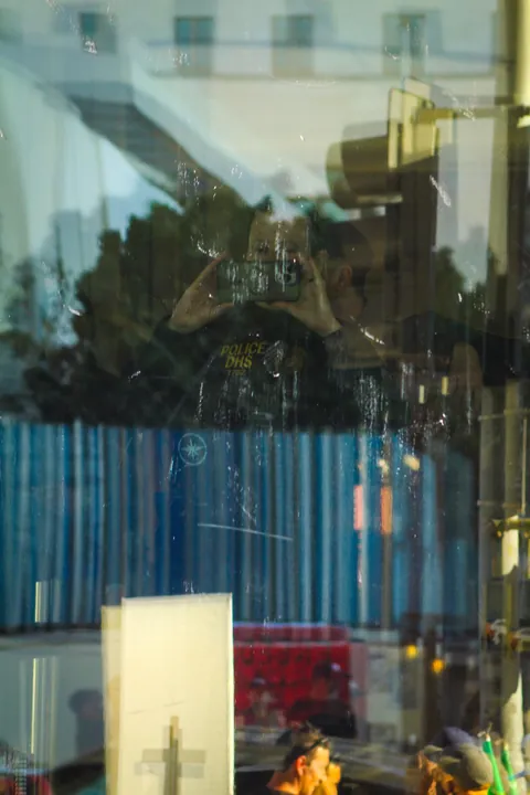 [OC] A protest at the Federal Building in Downtown L.A., where ICE has ramped up kidnappings again