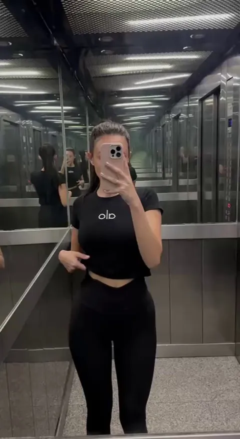 The elevator is really my favorite place to get my breasts out