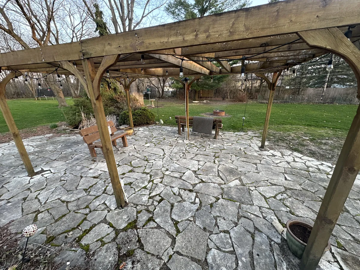 at opposite corners of this pergola is a blackberry plant. my bro’s plan is to let them grow and cover the top. i say its a terrible fucking idea. what say you?