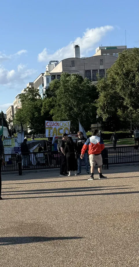 Across the street from the White House