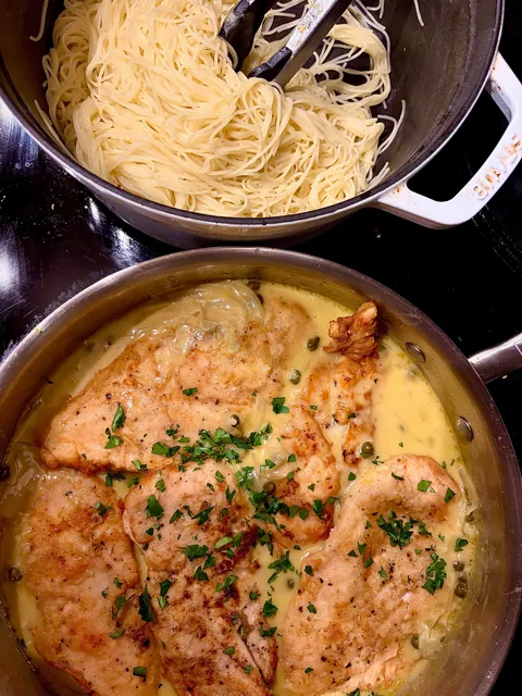 [homemade] chicken piccata