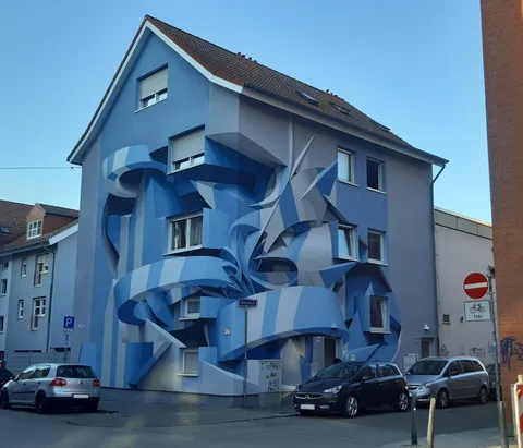 Optical Illusion-Graffiti House - Mannheim, Germany