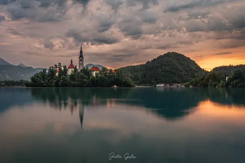 Sunrise at Lake Bled