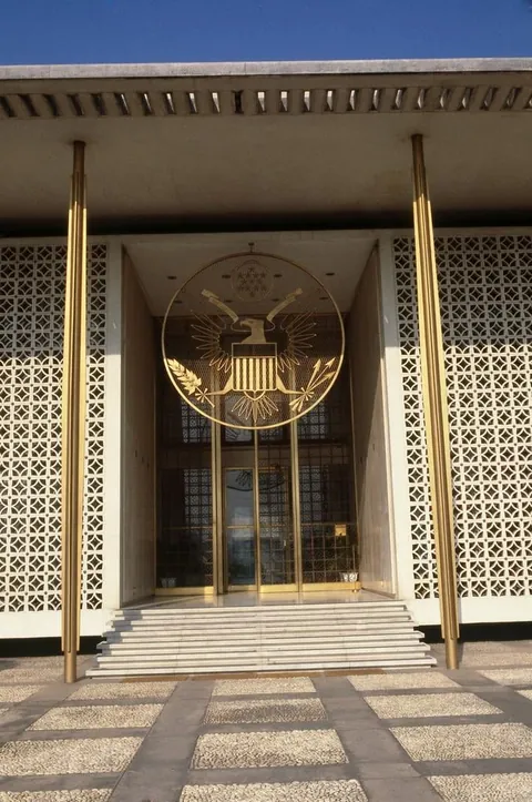 United States Embassy in New Delhi, India (1956-1959) by Edward Durell Stone