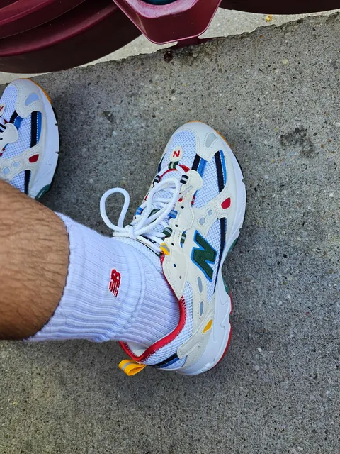 Wearing a pair you don't see too often.