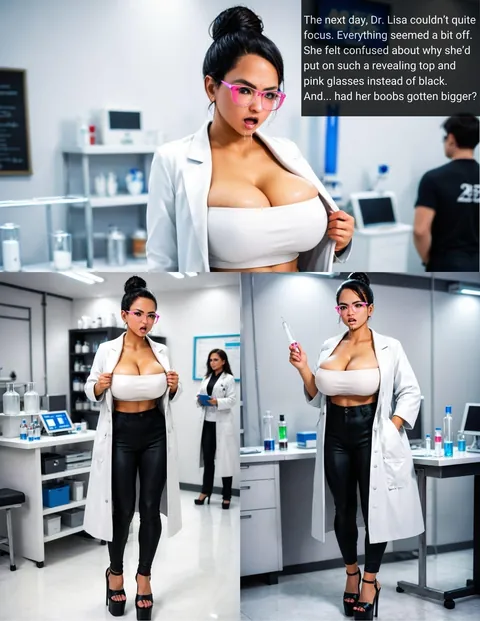 Dr. Lisa Accidentally Bimbofies Herself in the Lab