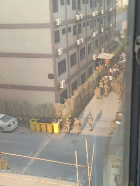 Karen National Army (KNA) troops conduct raids on Chinese telecom scam compounds, casinos, hotels and KTVs in Shwe Kokko, Myawaddy Township, Myanmar. Hundreds have been detained or deported to Thailand as part of the crackdown in February 2025, since they originally entered Myanmar through Thailand.