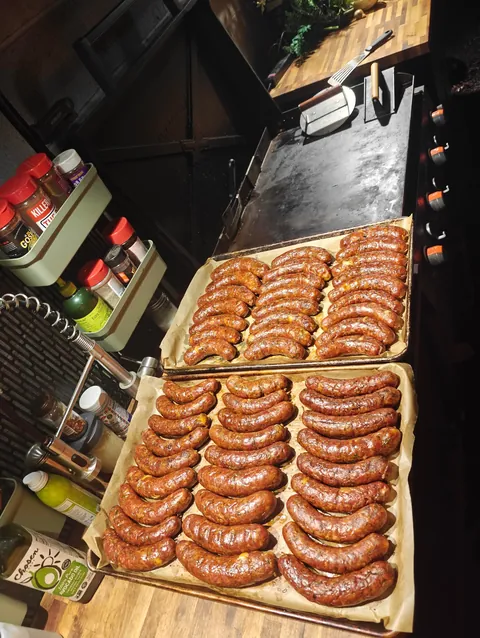 [homemade] Smoked jalapeño cheddar sausage