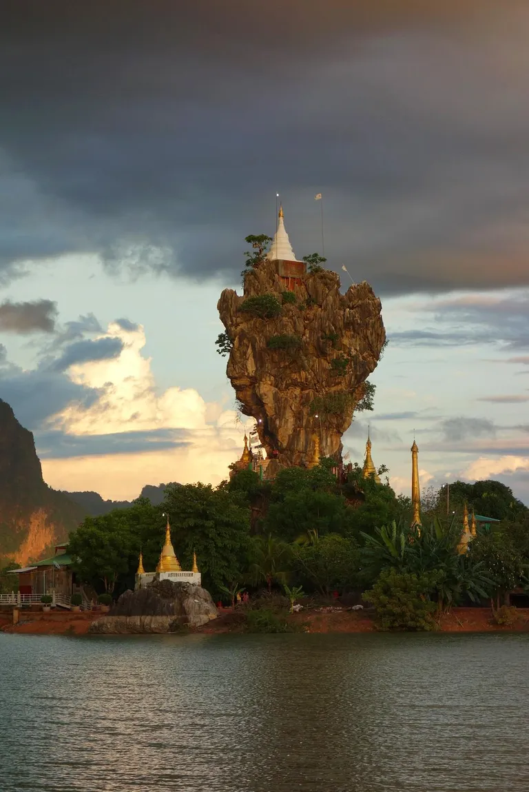 Photo I took of the Kyauk Ka Lat Pagoda in Hpa-An, Myanmar. Such a beautiful place!