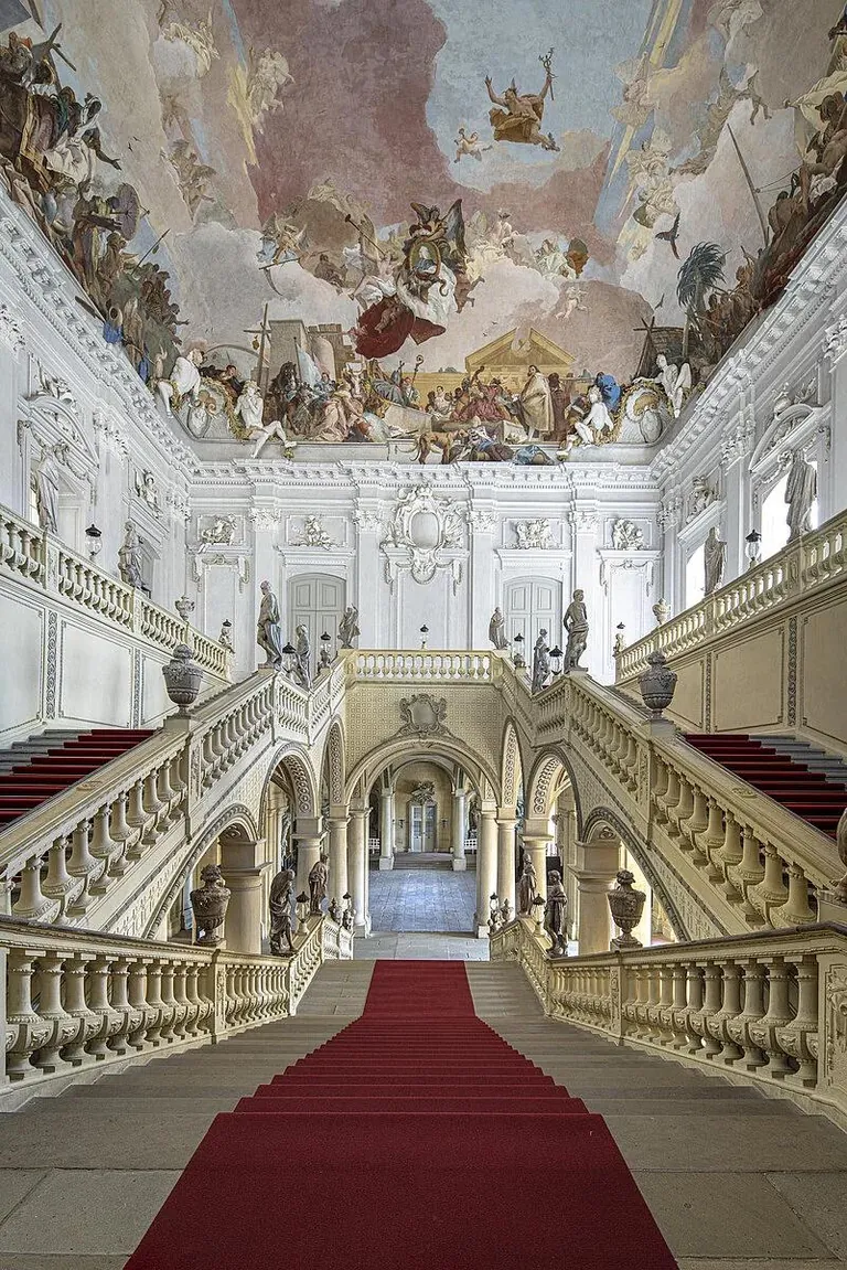 The largest fresco in the world, painted in the 1750s by Giovanni Battista Tiepolo in the Würzburg Residence, Germany.