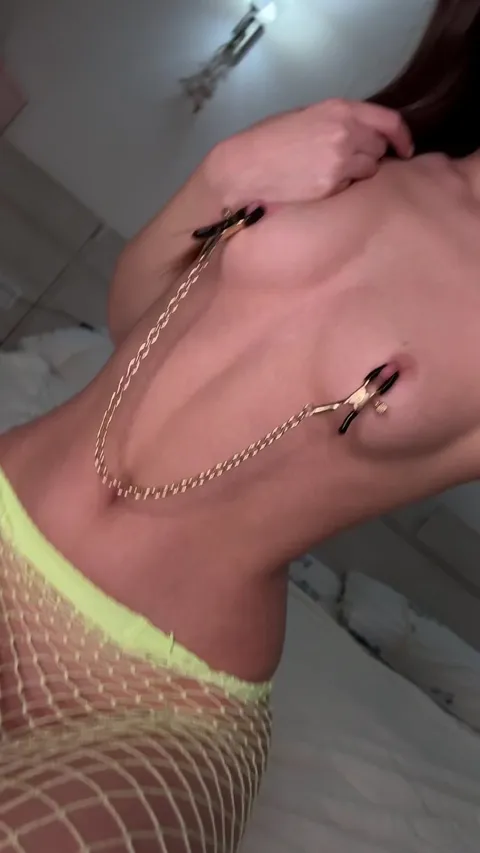 Who needs a bra when you have clamps [f]