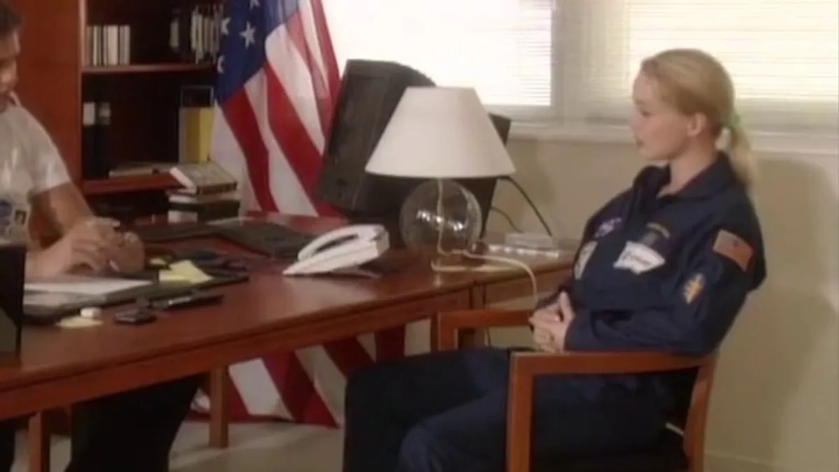 Silvia's Space Force interview ended in blast off all over her face