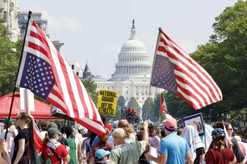 OC: Demonstrators near the US Capitol during the "We Are All DC" national march.