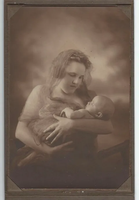 My great grandmother being held by her mother, my great-great grandmother circa 1919. Today she is 102 years old and still an absolute force of nature. We have quite a few family photos from that time period but this one is by far my favorite!