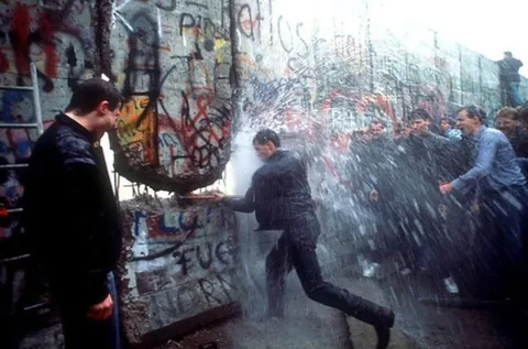 Fall of the Berlin Wall, 1989.