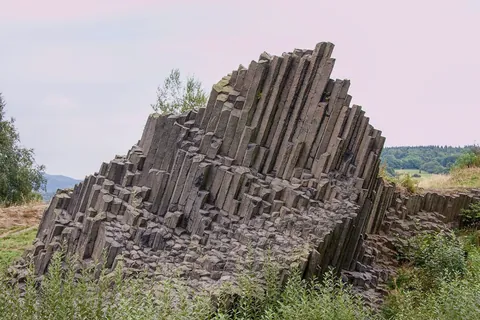 🔥 Panská skála - natural landmark of basalt rock columns in northern Bohemia, Czech Republic 🔥