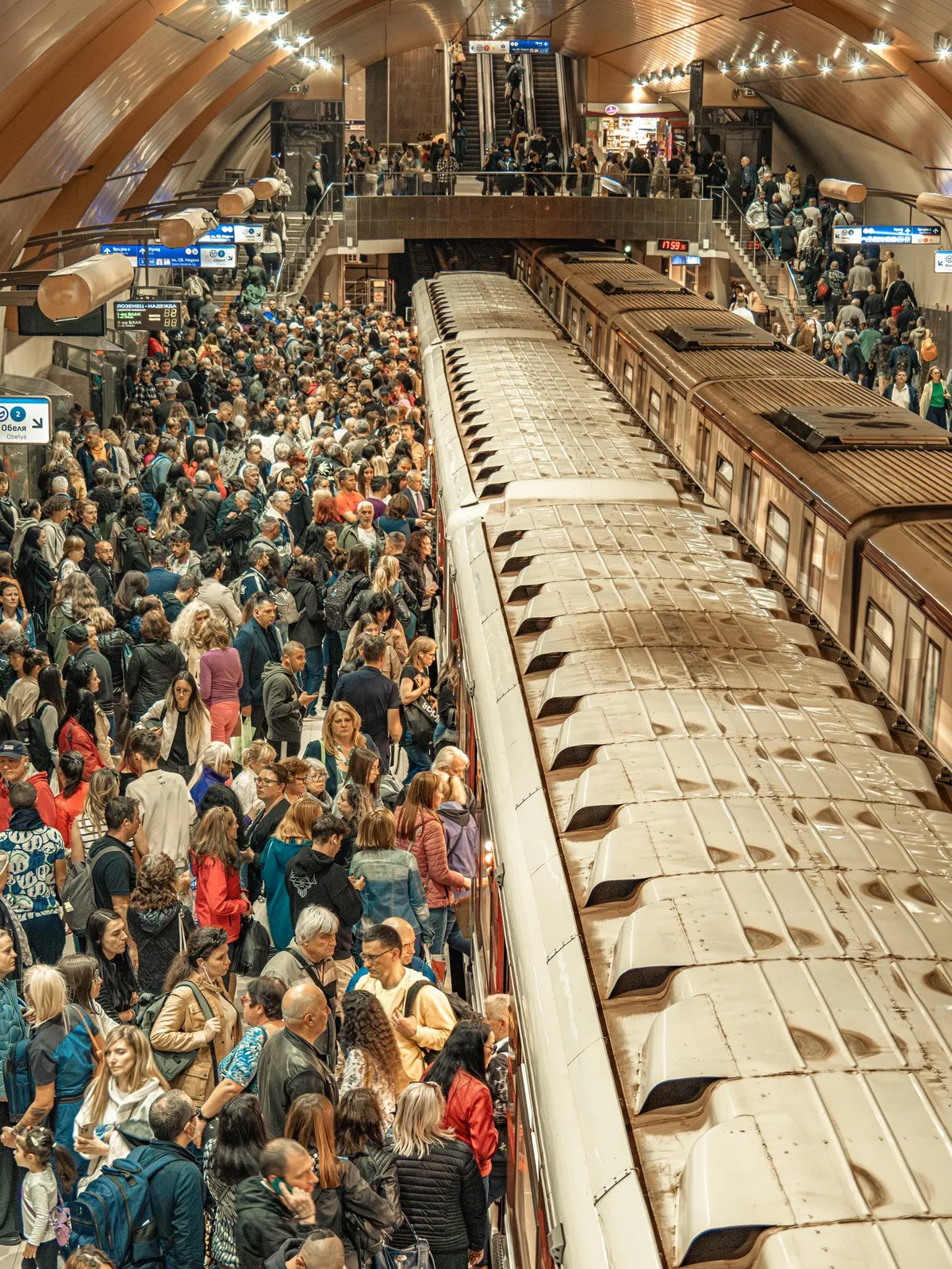 Sofia Metro rush hour