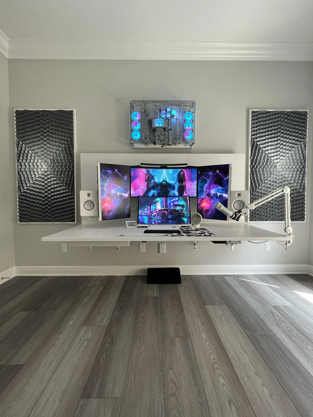 My Gaming/Streaming/Productivity Setup about 75% Complete.