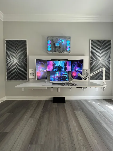 My Gaming/Streaming/Productivity Setup about 75% Complete.