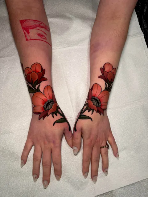 Dual Florals by Torri Tattoos in Colorado Springs