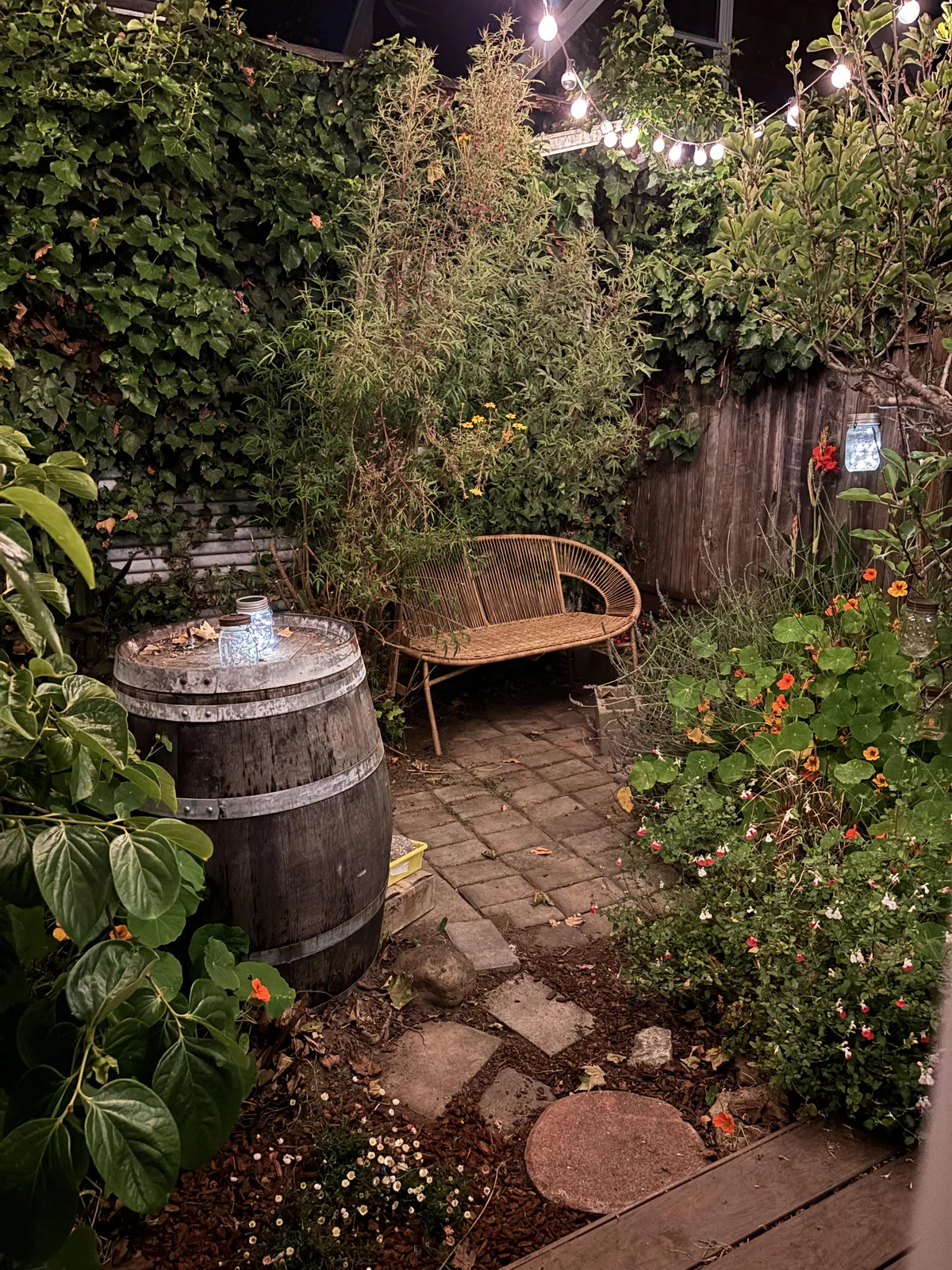 The garden nook outside our bedroom