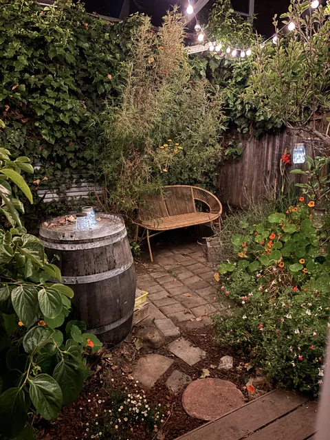 The garden nook outside our bedroom