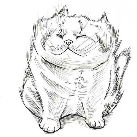 blow dry, fluidkatze, pen, 2025