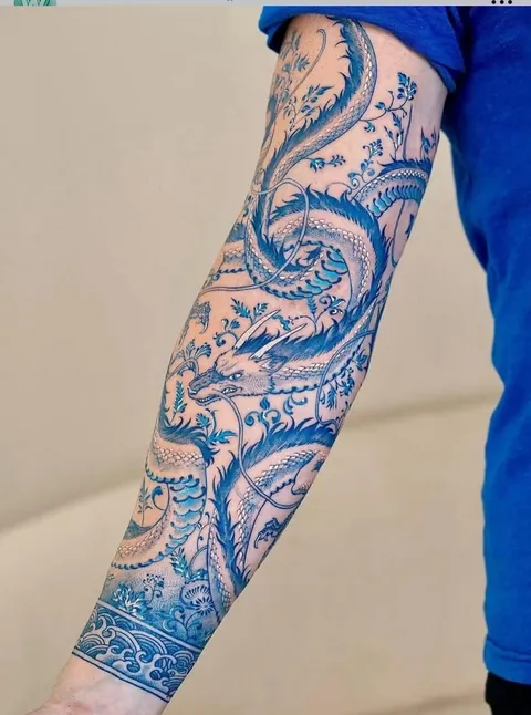 Tattoo artist turn skin into Porcelain inspired Art