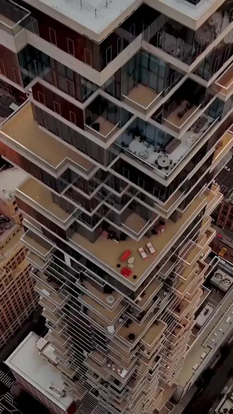 one of the most unusual 57-story skyscraper in the world.