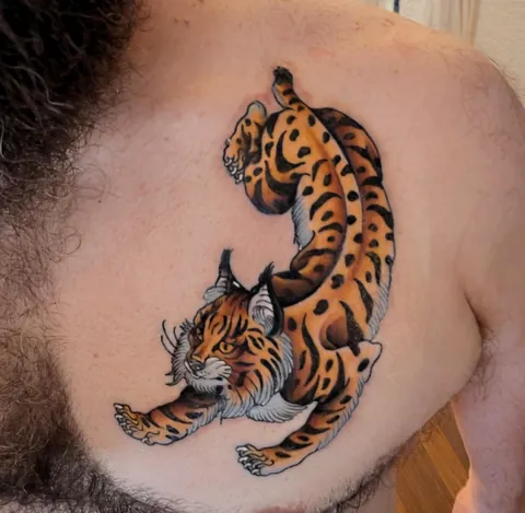 Bobcat - done by A.J. Maloney, Black Dagger Tattoo, Austin Texas