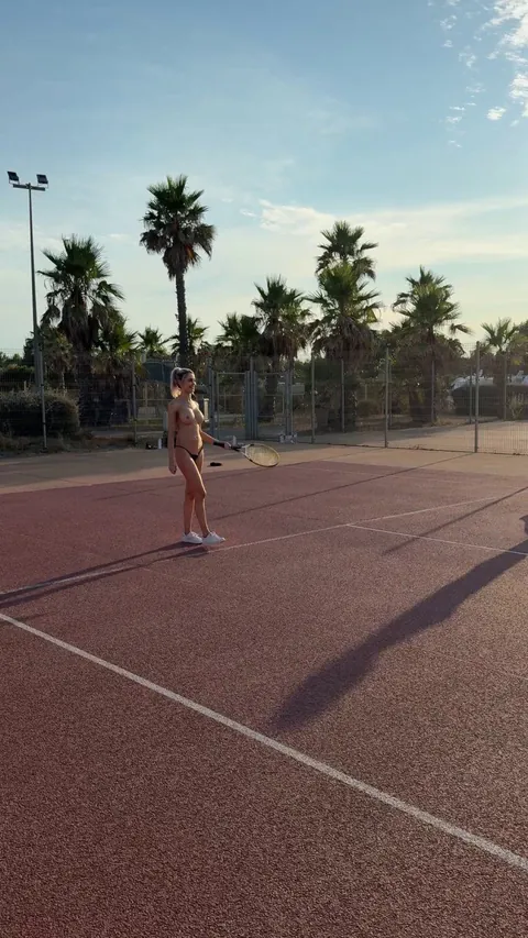 Playing tennis topless was a liberating experience