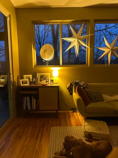 Took Christmas decorations down, except tree &amp; garland to help w/ winter blues