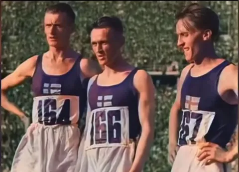 Finland winning all the Olympic medals in the 10,000 metres at the 1936 Berlin Olympics!