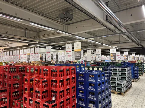 [OC] The beer section at a supermarket in Germany
