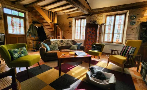 Living room in the evening light