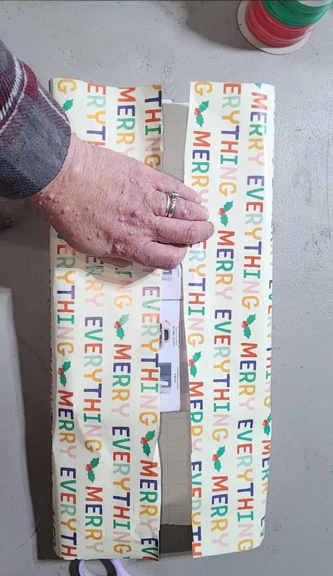 If you cut your wrapping paper to small, Try turning the gift 45 degrees!