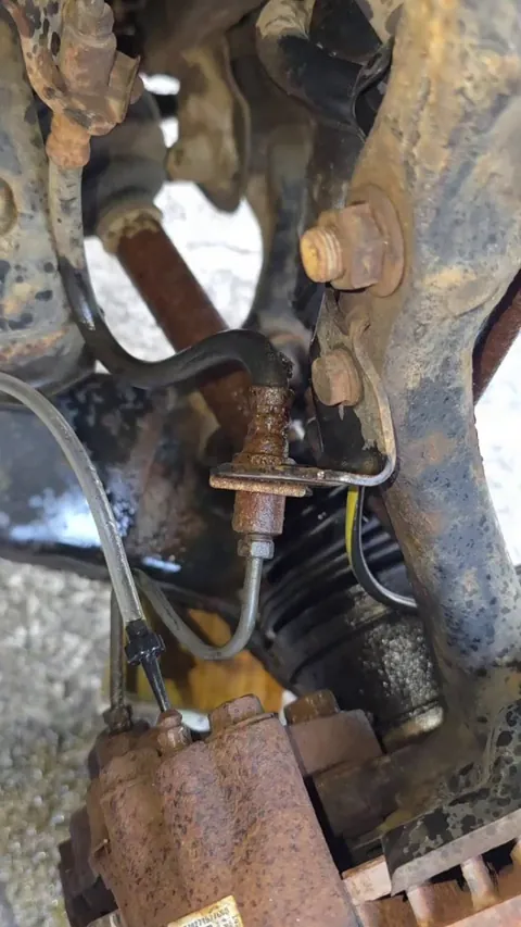 Brakes felt spongey...found out why