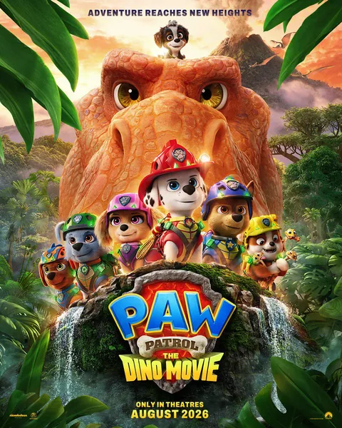 First poster for PAW Patrol: The Dino Movie.