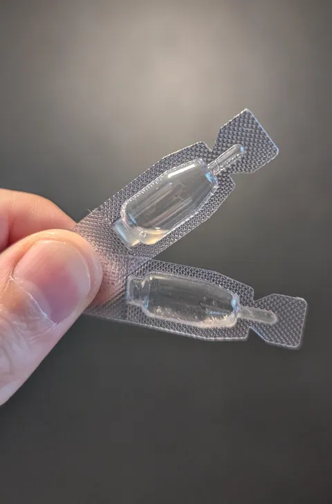 The "sealed solution" from this COVID test is basically gone