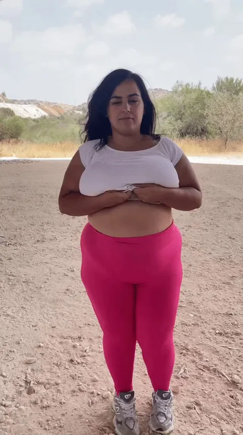 I'm excited to show my huge boobs in a public place! where anyone could catch me!