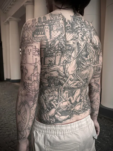 Full body suit in progress by me (Ivan Zagusta), Zaraza tattoo shop, Warsaw PL