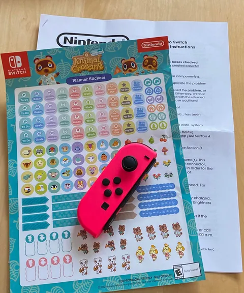 Sent in for drift repair, came back a week and half later with some ACNH stickers! Thanks Nintendo!!!