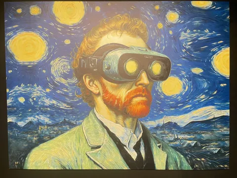 AI art at a Van Gogh exhibition 