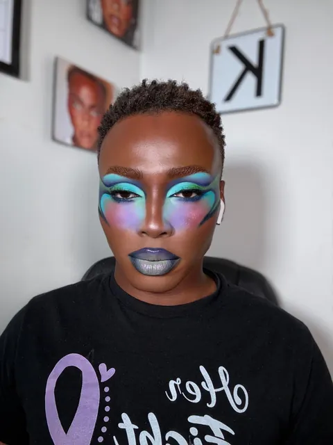 Pre shower makeup. Just playing around