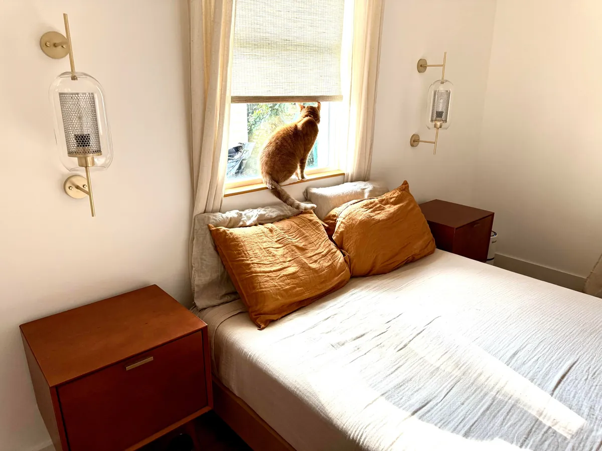 I made a pair of wall sconces for my bedroom renovation