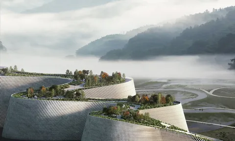 Renders of the potential new Natural History Musuem of Shenzhen by 3XN