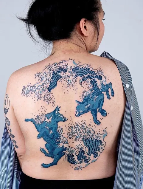 Tattoo artist turn skin into Porcelain inspired Art