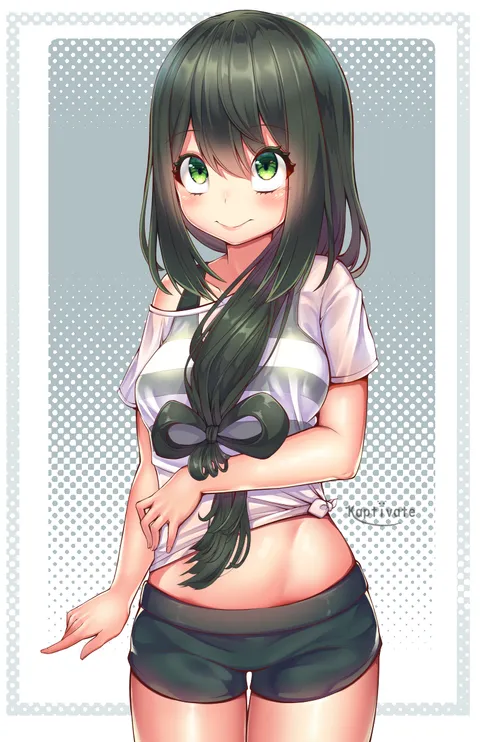 I drew Froppy in a cute swimsuit! [My Hero Academia]