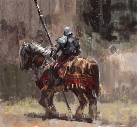 Knight study painting, Brushray, Digital, 2024
