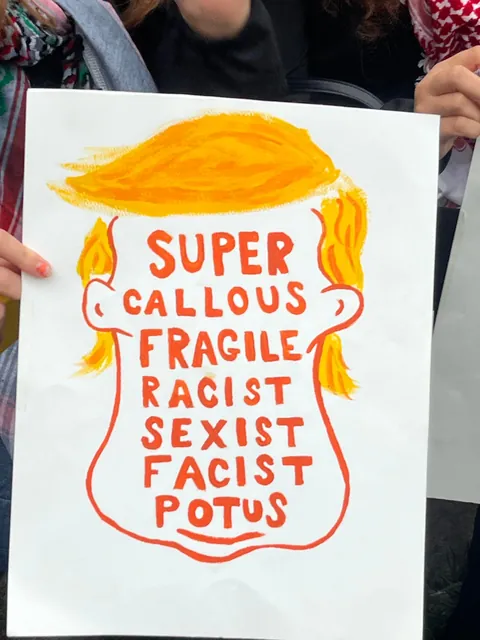 Trump is not welcome in the UK. OC from today’s protest in London